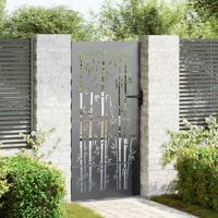 VidaXL Tuinpoort met slot zwart 85 x 100 cm poedergecoat staal - thumbnail
