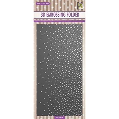 Nellie's Choice • 3d embossing folder achtergrond sneeuw 10,5x21cm