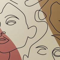 Kare Schilderij Faccia Arte Tri Colore 90x120cm - thumbnail