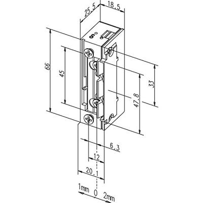 Effeff 138.53 ProFix® 2 Elektrische inbouw deuropener type 138 | spanningsloos ontgrendeld | met diode | 12V= | DIN links en DIN rechts. - 10026598