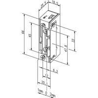 Effeff 138.63 ProFix® 2 Elektrische inbouw deuropener type 138 | spanningsloos ontgrendeld | met diode | met schootsignalering | 24V= | DIN links en - thumbnail