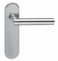 Intersteel Deurkruk Hoek 90° op schild profielcilindergat 55mm - RVS - thumbnail