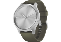 Garmin vivomove Style, Silver-Moss Green, Silicone Smartwatch Mosgroen - thumbnail