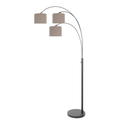 Steinhauer VloerlampSparkled Light zwart met grijze kappen - 3826ZW