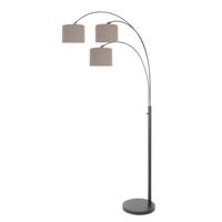 Steinhauer VloerlampSparkled Light zwart met grijze kappen - 3826ZW - thumbnail