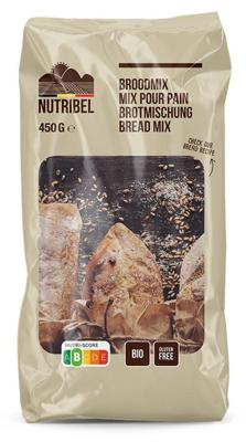 Nutribel Broodmix vezelrijk glutenvrij bio 450 Gram