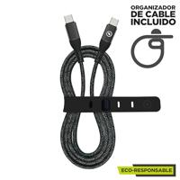 Kabel USB-C naar USB-C Muvit for Change Zwart 1,2 m - thumbnail