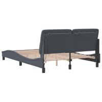 Bedframe met LED zonder matras fluweel donkergrijs 140x190 cm - thumbnail