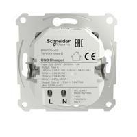 Schneider Electric EPH2770421D Wandcontactdoos met USB Asfora Wit (glanzend) 1 stuk(s) - thumbnail
