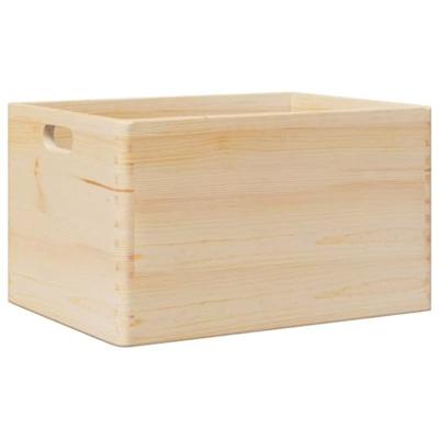 Houten kist met handvatten 40x30x23 cm massief grenenhout