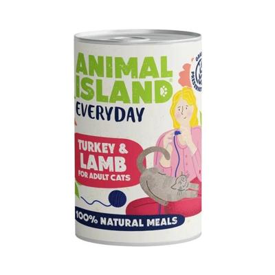 ANIMAL ISLAND Everyday Turkey and lamb - nat kattenvoer - 400g