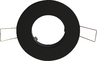 Klemko Inbouwplaat voor Verona 1v rond ZWART - LED0957