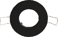 Klemko Inbouwplaat voor Verona 1v rond ZWART - LED0957 - thumbnail