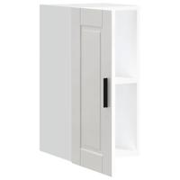 Keukenwandkast Porto bewerkt hout hoogglans wit - thumbnail