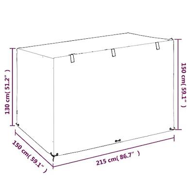 Schommelbankhoes met 12 oogjes 215x150x130/150 cm polyetheen