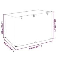 Schommelbankhoes met 12 oogjes 215x150x130/150 cm polyetheen - thumbnail