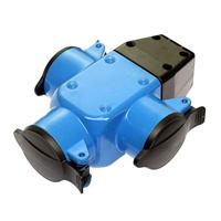 AS Schwabe 60057 3-voudige koppeling Rubber 230 V Blauw IP44 - thumbnail