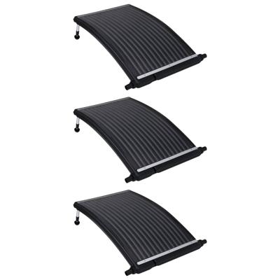 Zwembadverwarmingspaneel solar 3 st gebogen 110x65 cm