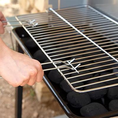 Kolenbarbecue met wielen Aktive Geëmailleerd metaal 90 x 85 x 32 cm Zwart