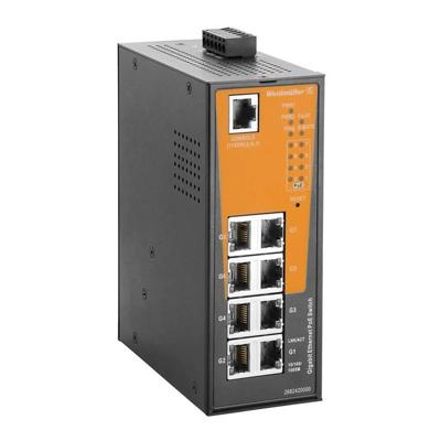 Weidmüller IE-SW-AL08M-8GTPOE Industrial Ethernet Switch 10 / 100 / 1000 MBit/s PoE-functie