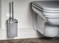 Toiletborstelhouder Sapho Aida Hangend 10.3x40.9 cm Chroom / Satijnglas Sapho - thumbnail