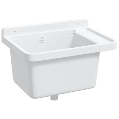 VidaXL Wasbak wandgemonteerd 50x35x24 cm hars wit