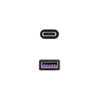 NANOCABLE 10.01.2101-L150 Kabel USB 2.0 3A, type USB-C/M-A/M, Zwart, 1,5 m - thumbnail