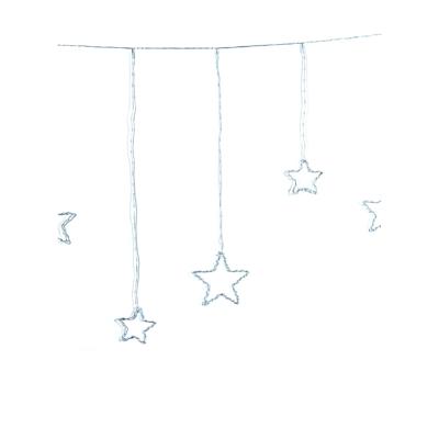 Wire Curtain 364 l en 200 x 80 cm Led Classic Warm (3 cm Between Led Anna's Collection - Annas collection