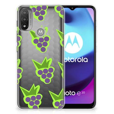 Motorola Moto E20 | E40 | Siliconen Case | Druiven