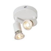 QAZQA Moderne spot wit kantelbaar rond 2-lichts - Jeany - thumbnail