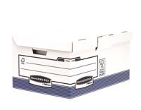 Archiefdoos Bankers Box System fold flip top maxi wit blauw - thumbnail