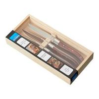 Amefa Royal Steak Steakmessen 4 Stuks Maroon Brown - thumbnail