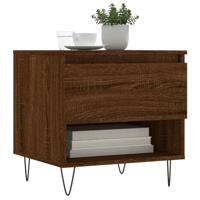 Salontafel 50x46x50 cm bewerkt hout bruin eikenkleur - thumbnail