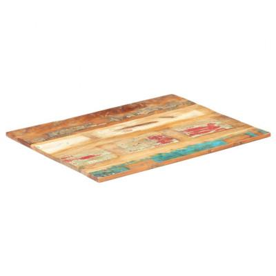 Tafelblad rechthoekig 15-16 mm 70x80 cm massief gerecycled hout Tafelblad rechthoekig 15-16 mm 70x80 cm massief gerecycled hout