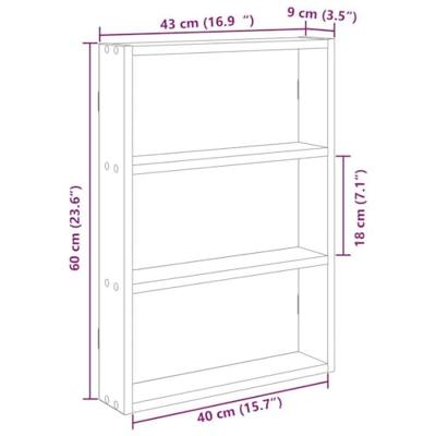 Wandschap 43x9x60 cm bewerkt hout sonoma eikenkleurig Wandschap 43x9x60 cm bewerkt hout sonoma eikenkleurig