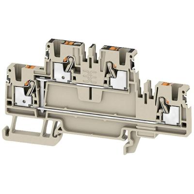 Weidmüller 2675140000 Doorgangsserieklem 5.1 mm Push-In-klem, Steekaansluiting Donkerbeige 50 stuk(s) Piece