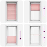 Pliss rolgordijn 70x100 cm stofbreedte 69,4 cm polyester roze - thumbnail