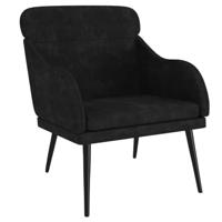 Fauteuil 63x76x80 cm fluweel zwart - thumbnail