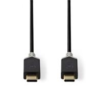 USB 3.1-kabel (Gen2) | Type-C male - Type-C male | 1,0 m | Antraciet - thumbnail