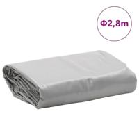 VidaXL Dekzeil 650 g/m² ø 2,8 m grijs - thumbnail