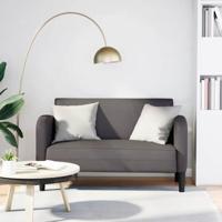 Loveseat bank 110 cm kunstleer grijs - thumbnail