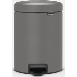 Brabantia pedaalemmer Newlcon 5 liter mineral concrete grey Brabantia pedaalemmer Newlcon 5 liter mineral concrete grey