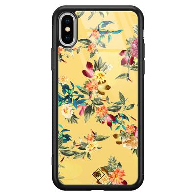 iPhone XS Max glazen hardcase - Florals for days