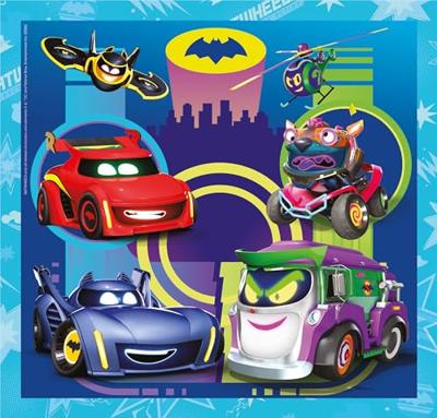 Clementoni legpuzzel super color vierkant batwheels, 3x48st.