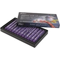 Gallery Oliepastel, L: 7 cm, d 11 mm, dikte 11 mm, violet, 12 stuk/ 1 doos - thumbnail