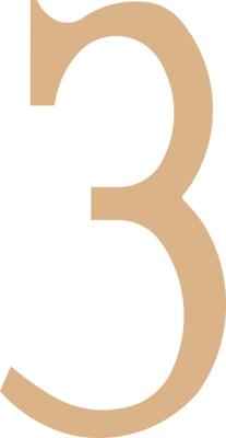 Vaessen Creative • mdf cijfer ''3'' 21,8cm