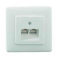 Rutenbeck UAE 8/8(8/8) Up rw Netwerkdoos Inbouw (in muur) Inzet met centraalstuk en frame Wit - thumbnail