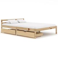 vidaXL Bedframe met 2 lades massief grenenhout 120x200 cm - thumbnail