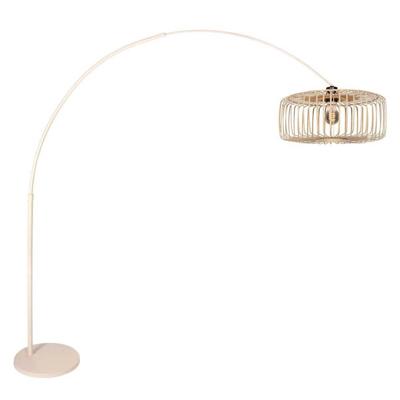 Steinhauer BooglampSparkled Light crème met bamboe kap spijl Ø 60cm - 4320CR