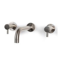 Wastafelmengkraan Inbouw Bongio Squadra 22 cm Uitloop 2 Hendels RVS Bongio - thumbnail